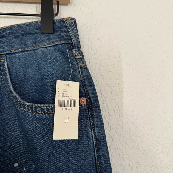 Pilcro Anthropologie The Annie Wide Leg Splatter Medium Wash Jeans Size 30 NEW - Picture 10 of 10